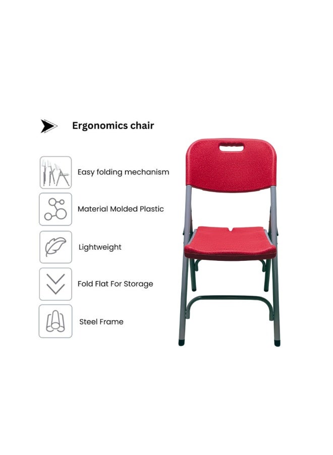 صن بوت كوميرس مجموعة كراسي قابلة للطي - قطعتين - لون أحمر - Image 2